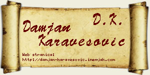 Damjan Karavesović vizit kartica